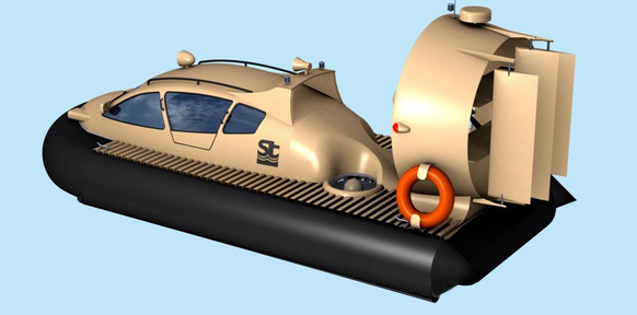 Визуализация чертежа судна на воздушной подушке