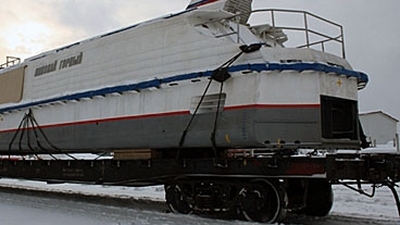 Судно на воздушной подушке «Николай Горный» доставлено в Усинск  